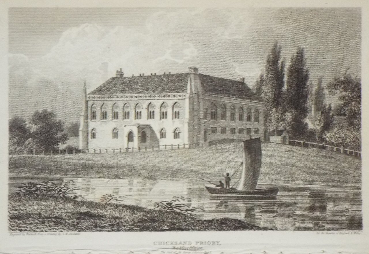 Print - Chicksand Priory, Bedfordshire. The Seat of Sir George Osborne Bart. - 